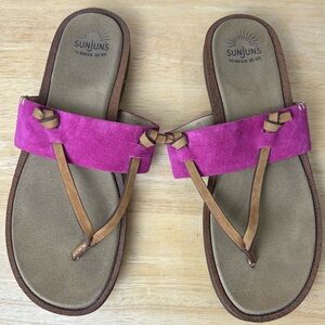 G.H. BASS & CO. SUNJUNS Women’s 8.5 Pink Comfort Shoes Leather Slip‎ On Classic